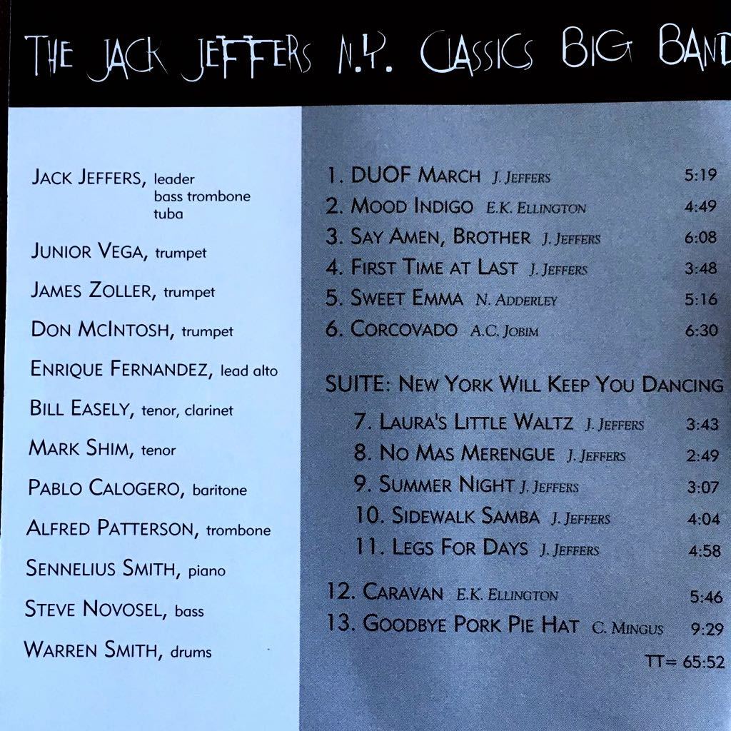 ビル イーズリー ジャック ジェファーズ ジェームズ ゾラー マーク シム アルフレッド パターソン Nyビッグ バンド Big Band 1995年 ジャズ一般 売買されたオークション情報 Yahooの商品情報をアーカイブ公開 オークファン Aucfan Com