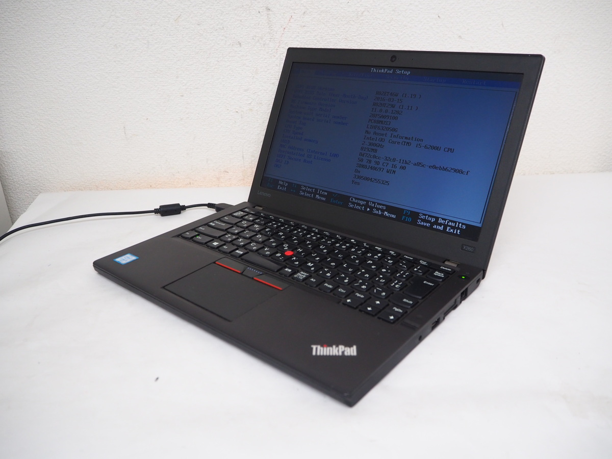 限定SALE，セール ハード王 Lenovo ThinkPad X260 20F5A09100/Corei5-6200U/8GB/ストレージ無/バイオスOK/16254-D2(13インチ未満)｜売買されたオークション情報、yahooの商品情報をアーカイブ公開 - オークファン レノボ