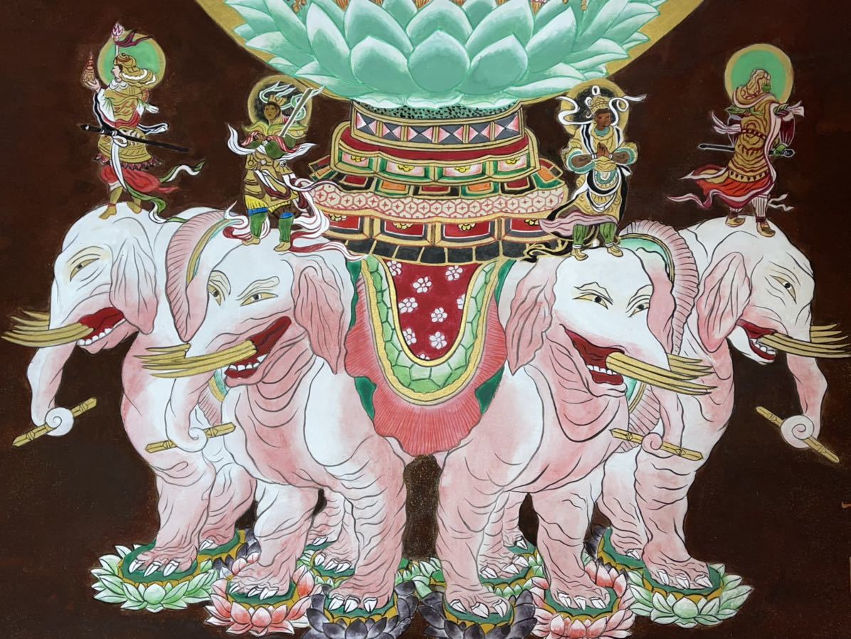 チベット タンカ チベット タンカ 絹本 肉筆 仏画 文殊菩薩 密教