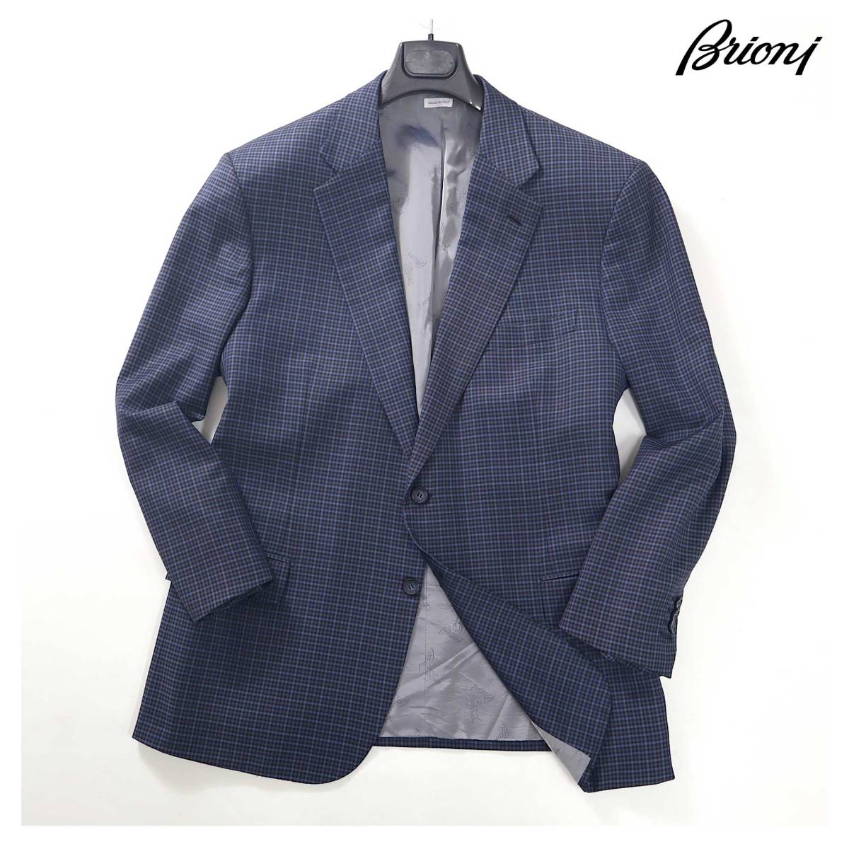 最安値，2025 2201025 ブリオーニ 62万 ウール ネイビー チェック ジャケット(男性用)｜売買されたオークション情報、yahooの商品情報をアーカイブ公開 - オークファン 男性用
