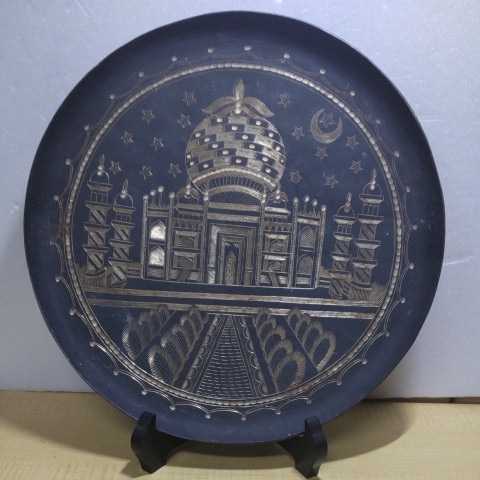 インド タージ・マハル 金属製プレート 【公式通販】