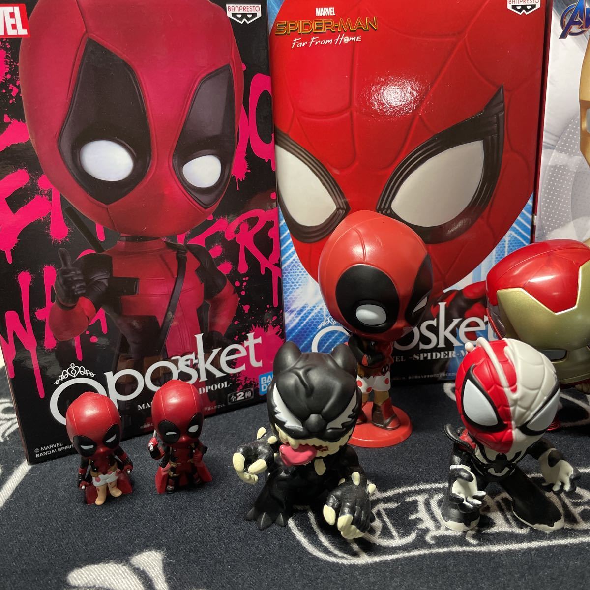 MARVEL Qposket ミステリーミニ ヴェノム スパイダーマン アイアンマン