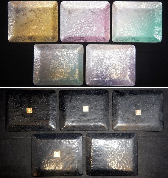 安藤七宝店 七宝飾り皿「銀彩胡蝶蘭」 新品未使用 飾皿 - 伝統