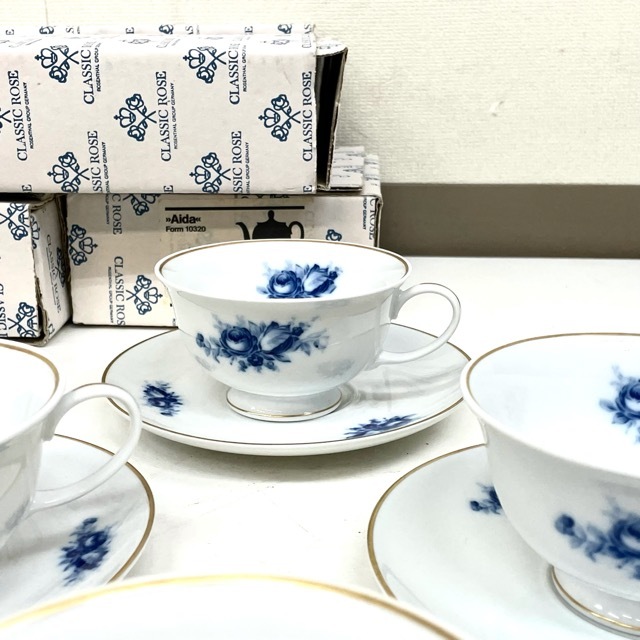 ローゼンタール　食器セット　スープ皿、皿、カップ&ソーサー　クラッシックローズ ローゼンタール クラシックローズスープカップ&ソーサーセット5組