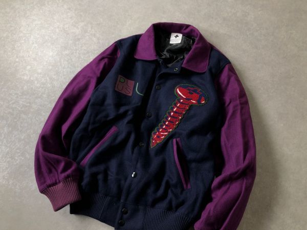 美品○X-LARGE○ネジワッペン ウール スタジャン ジャケット○PLUS L