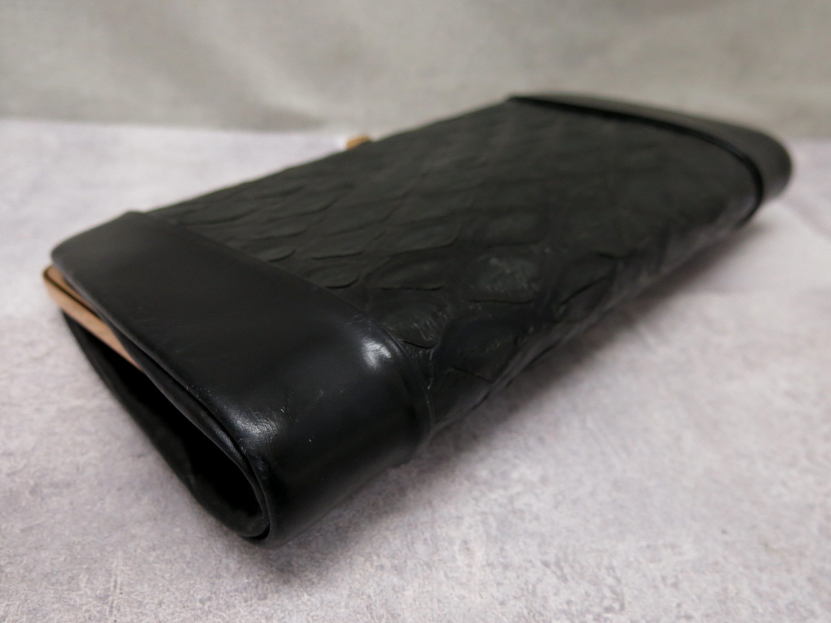 ○超美品○GENUINE○希少○センザンコウ 穿山甲 本革○クラッチ バッグ 