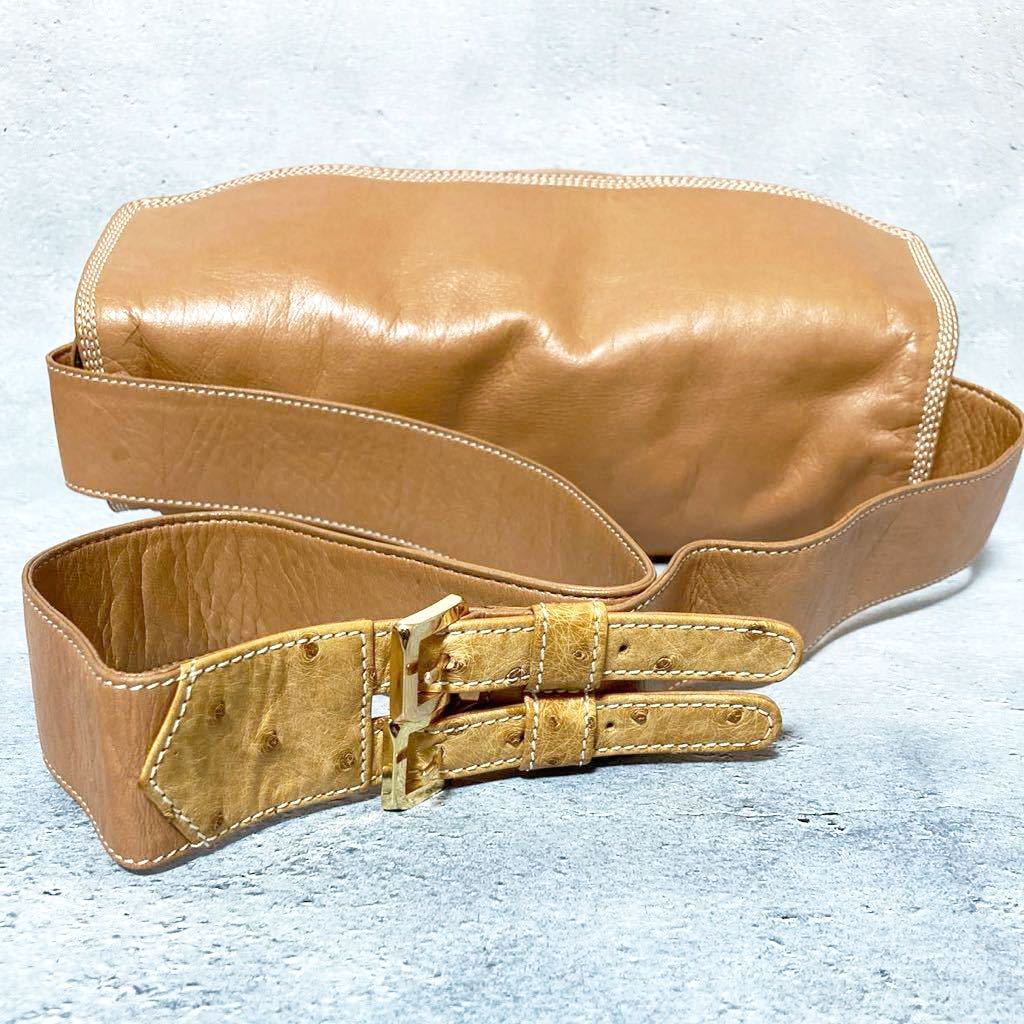 1円 LOEWE ロエベ アナグラム ナッパレザー ゴールド金具 ワン
