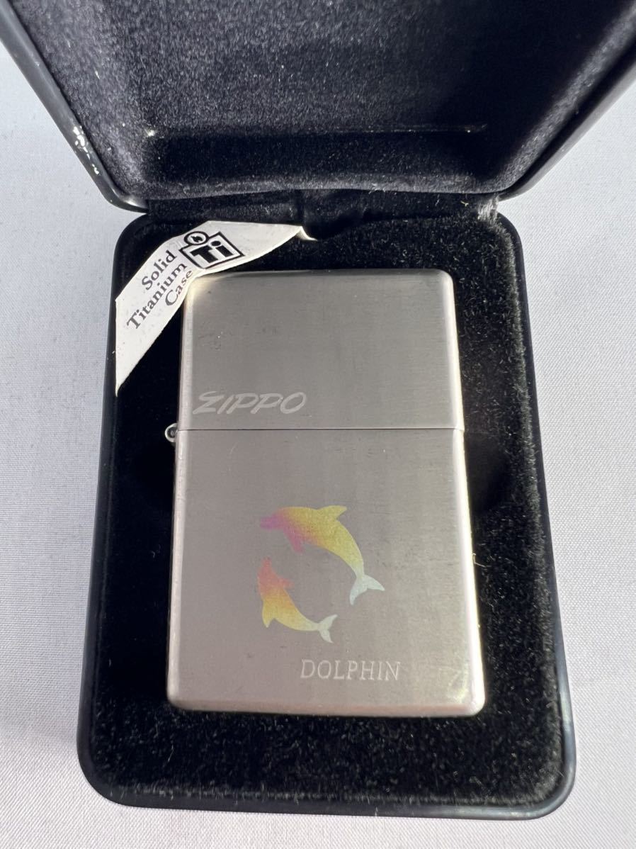 2001年 チタン zippo 新品未使用 ライター ドルフィン イルカ solid 