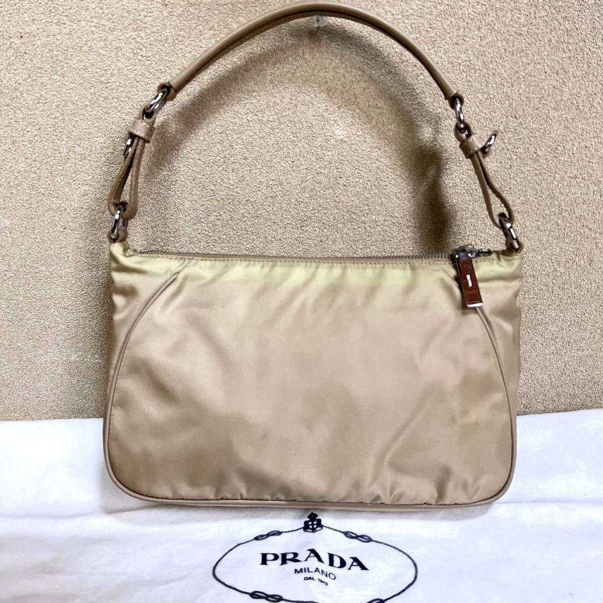 1円 良品 PRADA プラダ ショルダーバッグ ハンドバッグ 三角ロゴ 