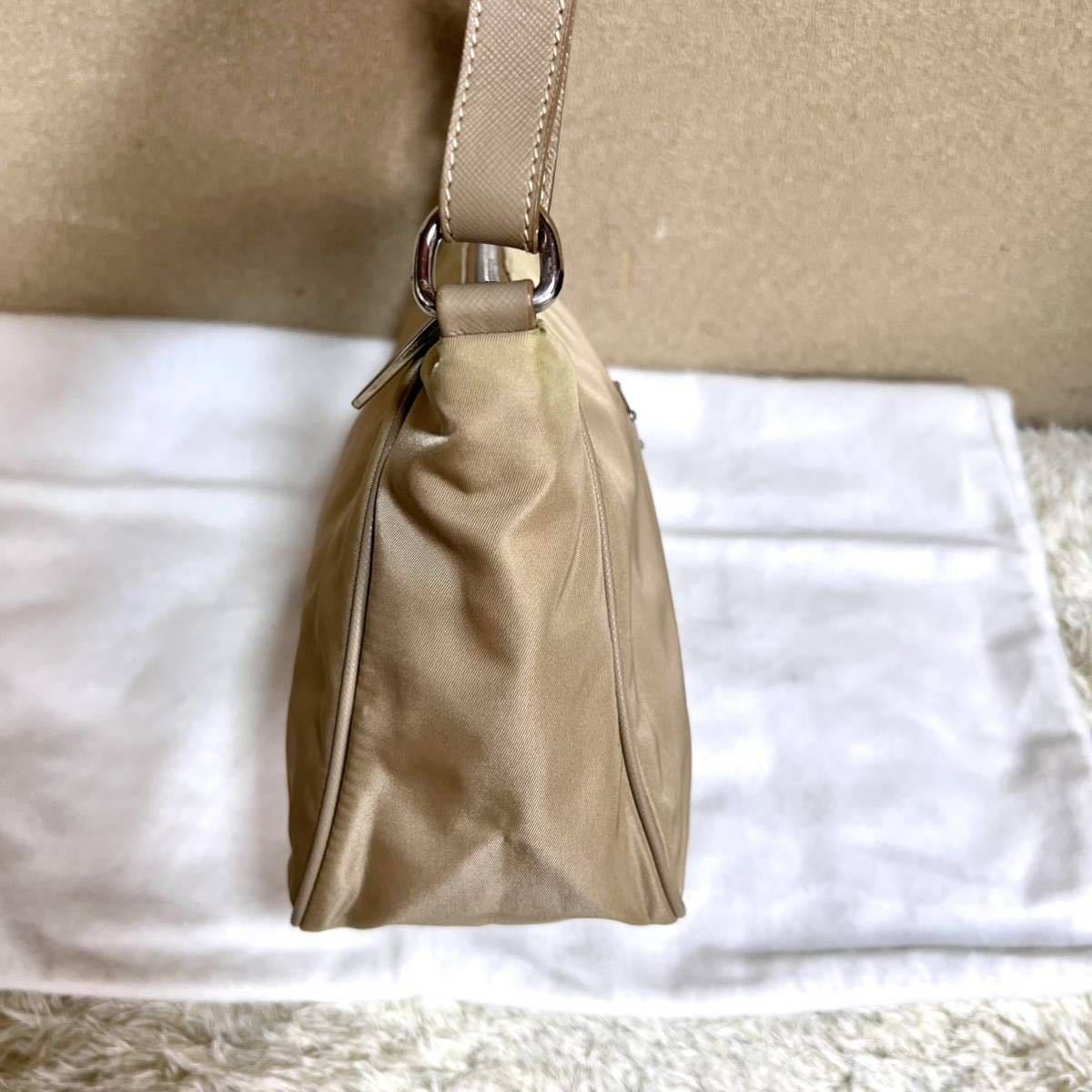 1円 良品 PRADA プラダ ショルダーバッグ ハンドバッグ 三角ロゴ 