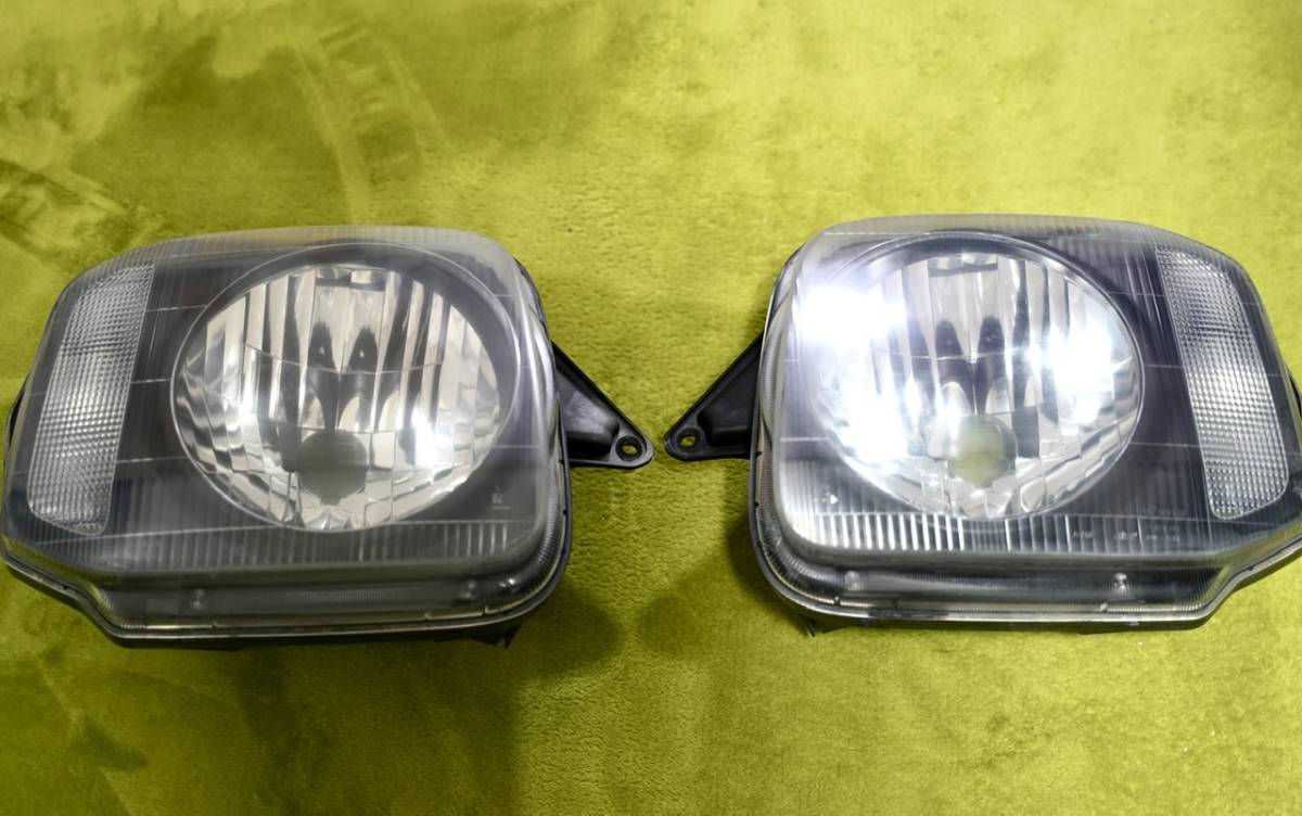 自動車用 ヘッドライト left side 本体 中古】ジムニー jb23 ヘッドライト左右 レベライザつき 5型 ジムニー