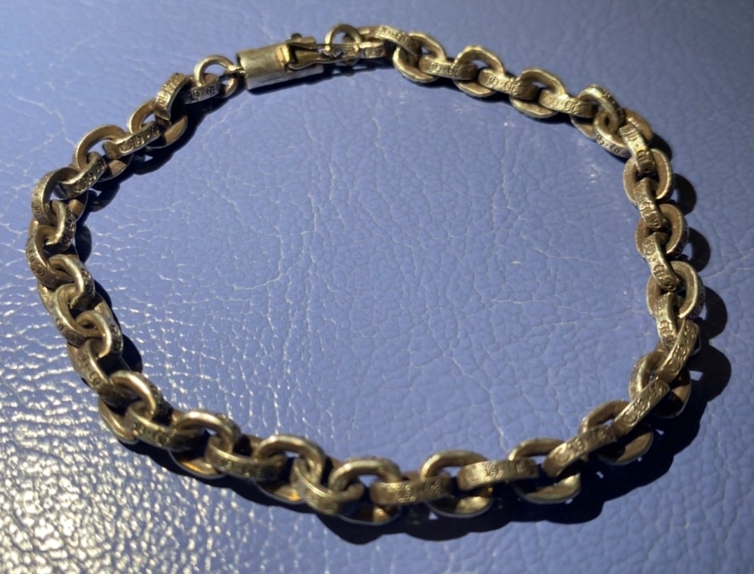 インボイス付き】クロムハーツ PAPER CHAIN BRACELET #7 ペーパー