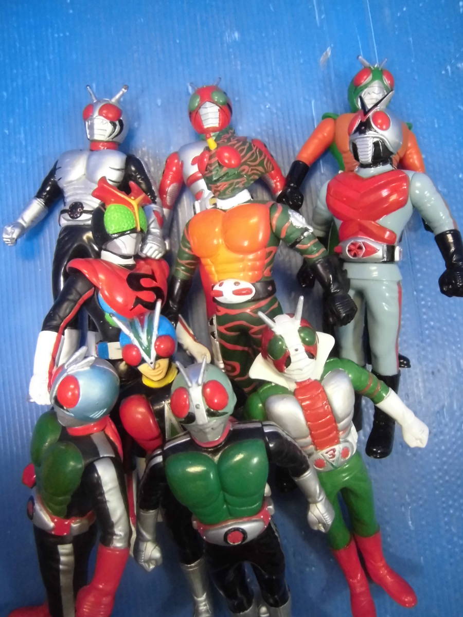 ☆仮面ライダー/昭和ライダーのソフビ10点セット(1号～ZX・バンダイ