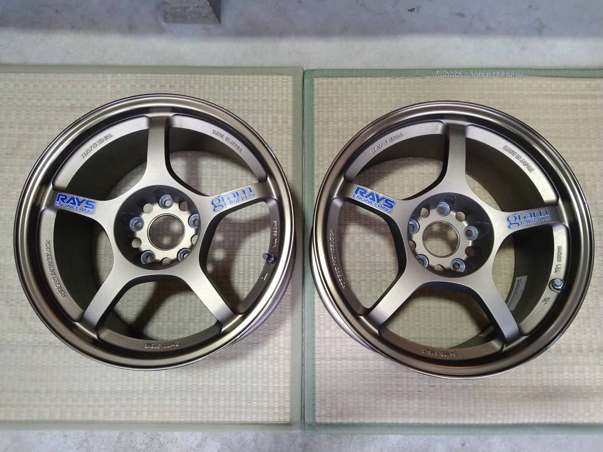 RAYS グラムライツ 57F 17インチ 9.5J OFF38 5穴 114.3 4本 中古