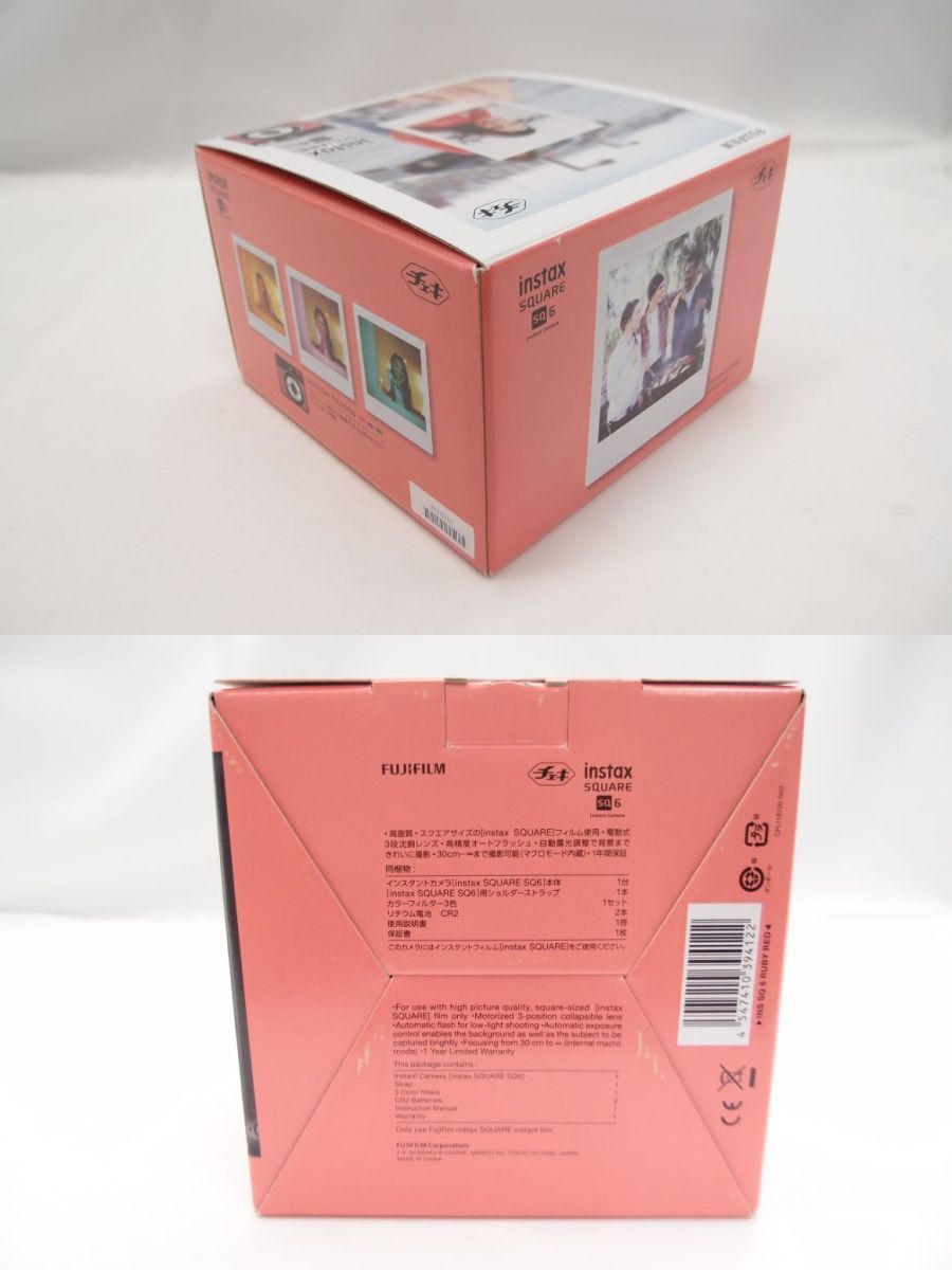 未使用品 FUJIFILM チェキ instax SQUARE SQ6 RUBY RED 中古 △WK565 instax SQUARE SQ1 保管商品現状品渡し 未使用品 SQ10