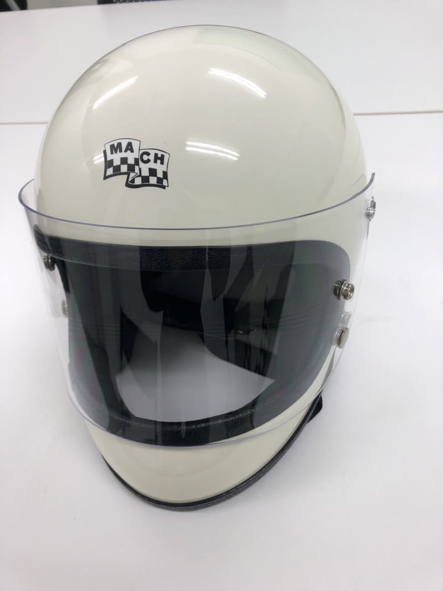 超美品 マックホールマッハアポロ フルフェイス 白 旧車 ハーレー  