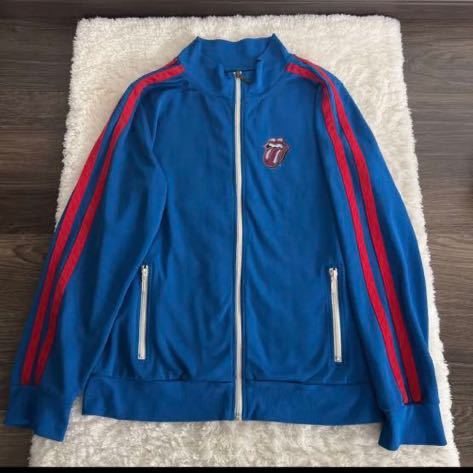 新品，格安 BC ETHIC ビージーエシック ジャケット ローリングストーンズ L ブルー&times;レッド トラックジャケット ジャージ(Rolling Stones)｜売買されたオークション情報、yahooの商品情報をアーカイブ公開 - R