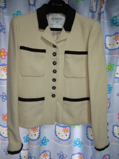 レディース CHANEL ジャケット 96P 白