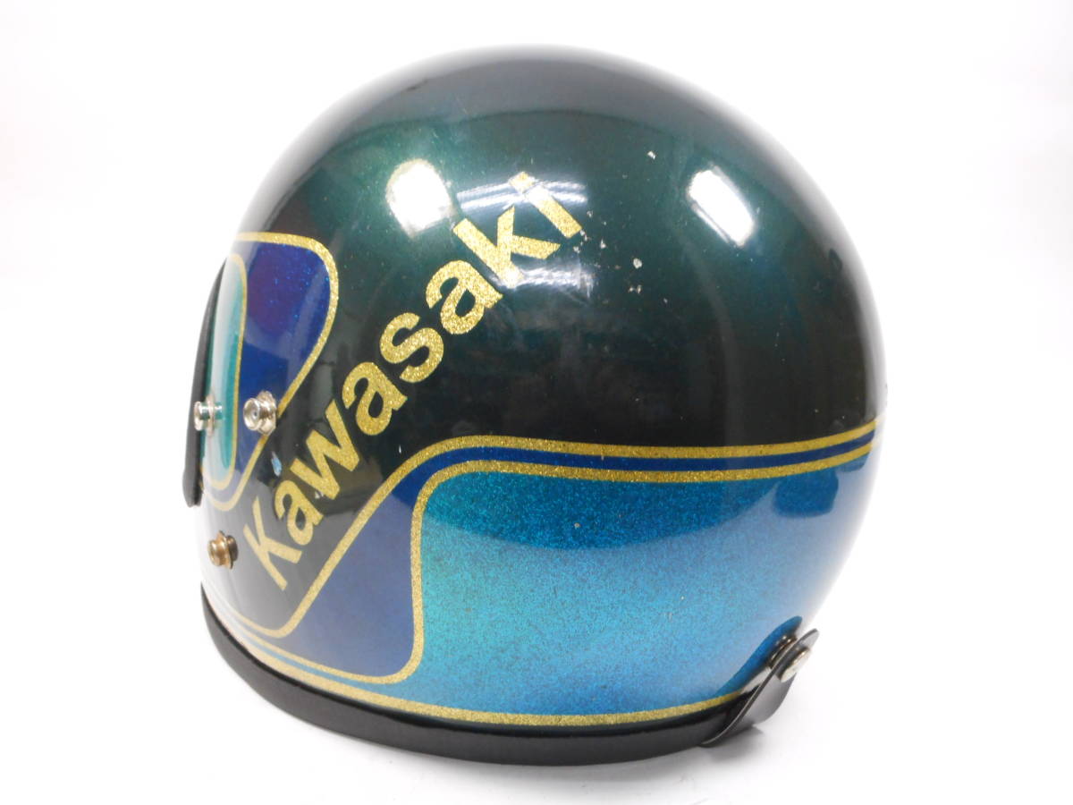 KAWASAKI 70s フルフェイスヘルメット ジェットヘルメット ビンテージ 