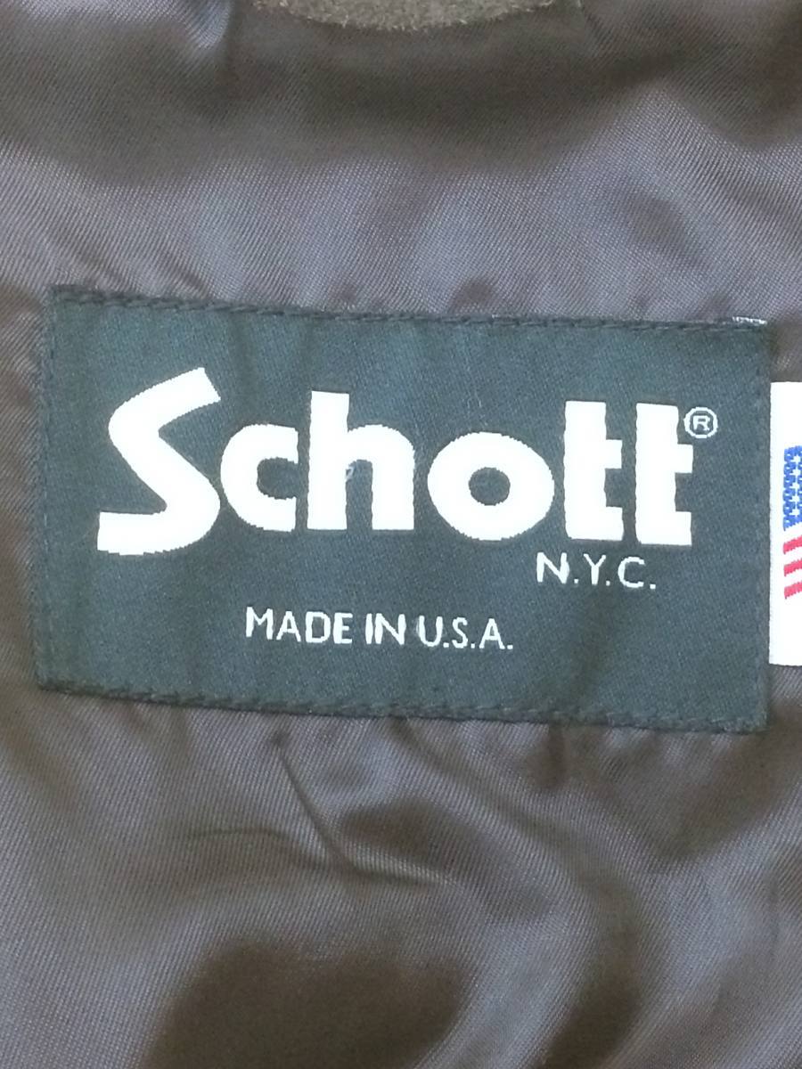 Schott◆COW SPLIT TRUCKER JACKET/ジャケット/40/スウェード/BEG/無地/7450//トラッカージャケット Schott Jacket | Trucksherpa Gray Motorcycle