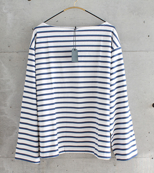 OUTIL TRICOT AAST サイズ2 白×ブルー ウティ バスクシャツ OUTIL