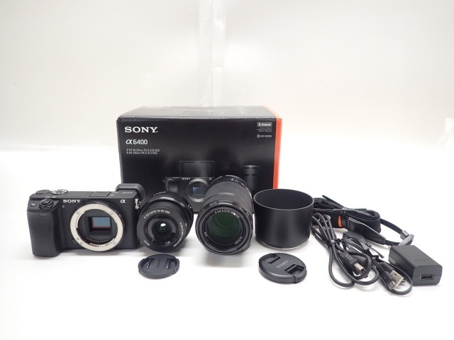  SONY ソニー ミラーレス一眼カメラ &alpha;6400 ILCE-6400 ダブルズームキット SELP1650/SEL55210 元箱付き ∬ 649EB-1(ソニー)｜売買されたオークション情報、yahooの商品情報をアーカイブ公開 - オークファ ソニー