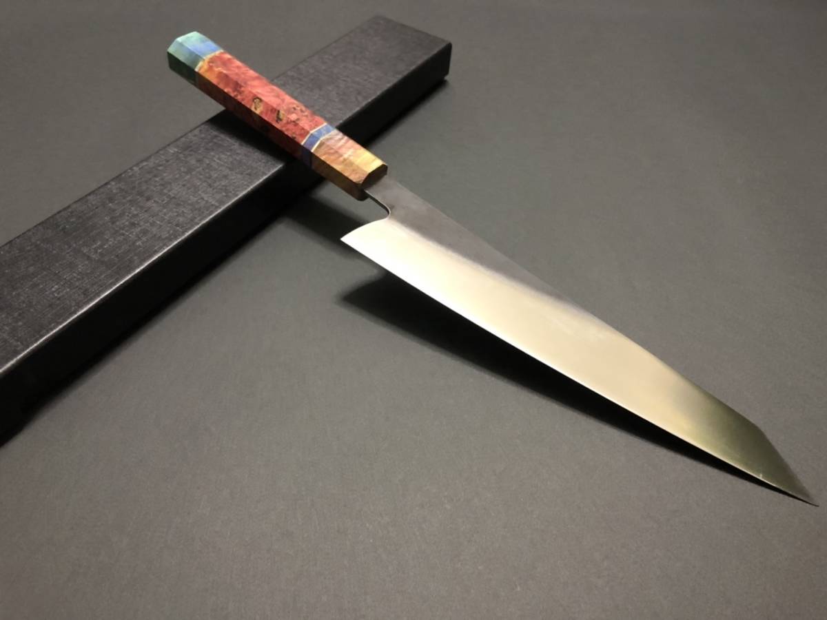V金10号 黒檀柄 割込み 270mm 両鏡面仕上げ 牛刀 堺 包丁 | 33