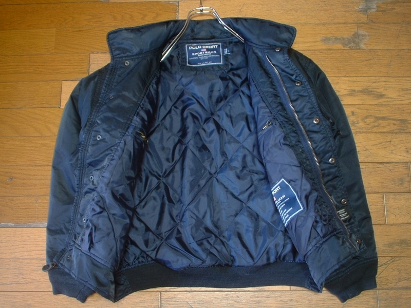 90sビンテージRalph Lauren POLO SPORTフライトジャケットL中綿 