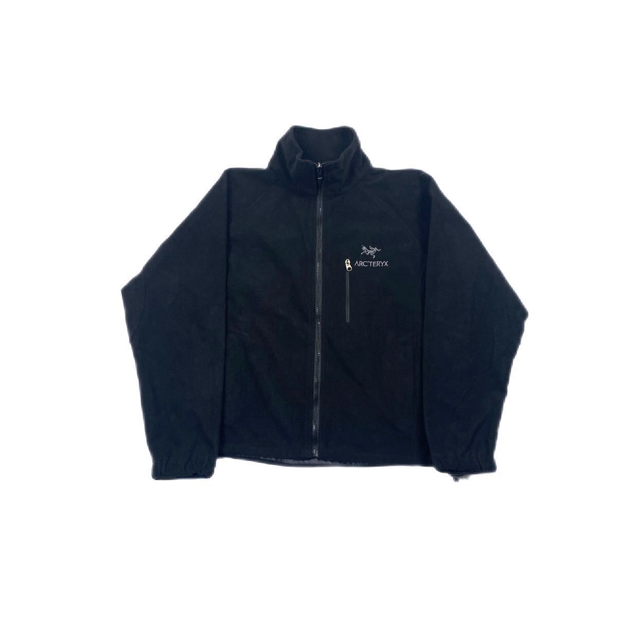 ◆アウトドアジャケット◆ ARC''TERYX フリースジャケット ジップアップ メンズS 黒 アークテリクス