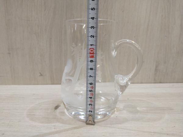 未使用品 Moser モーゼル 鳥図彫刻 ビアマグジョッキ ボヘミアグラス