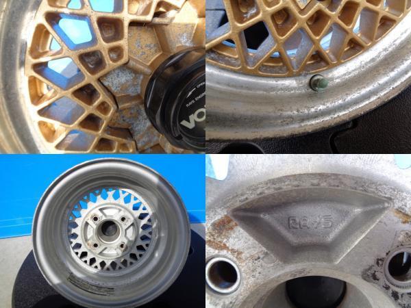 曲がり 当時モノ 4本 RAYS VOLK II 13インチ 6J ET15 4H-114.3  