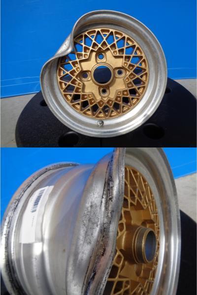 曲がり 当時モノ 4本 RAYS VOLK II 13インチ 6J ET15 4H-114.3  