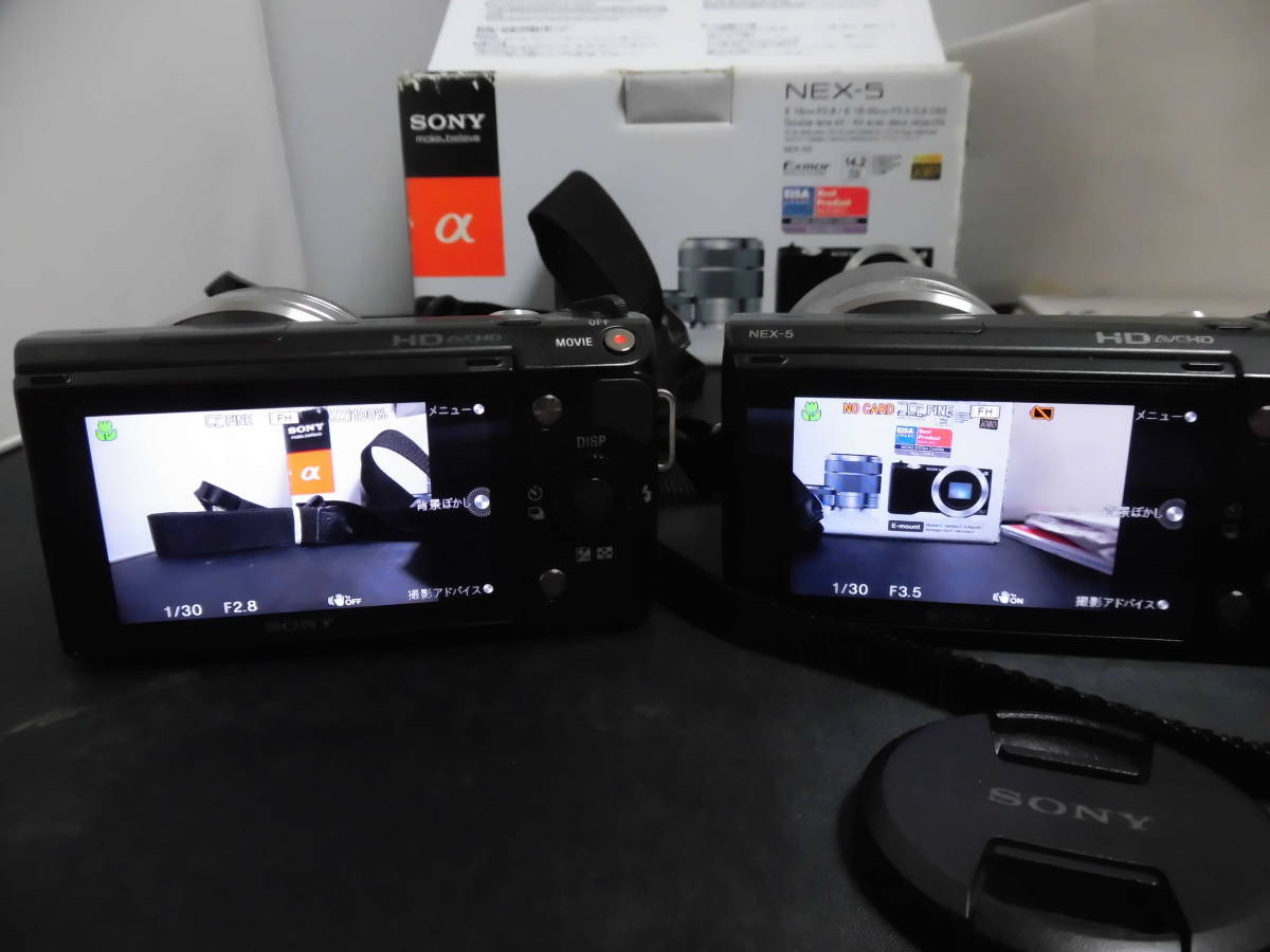 SONY ミラーレス デジタル一眼カメラα NEX-5D ダブルレンズキット 本体2台