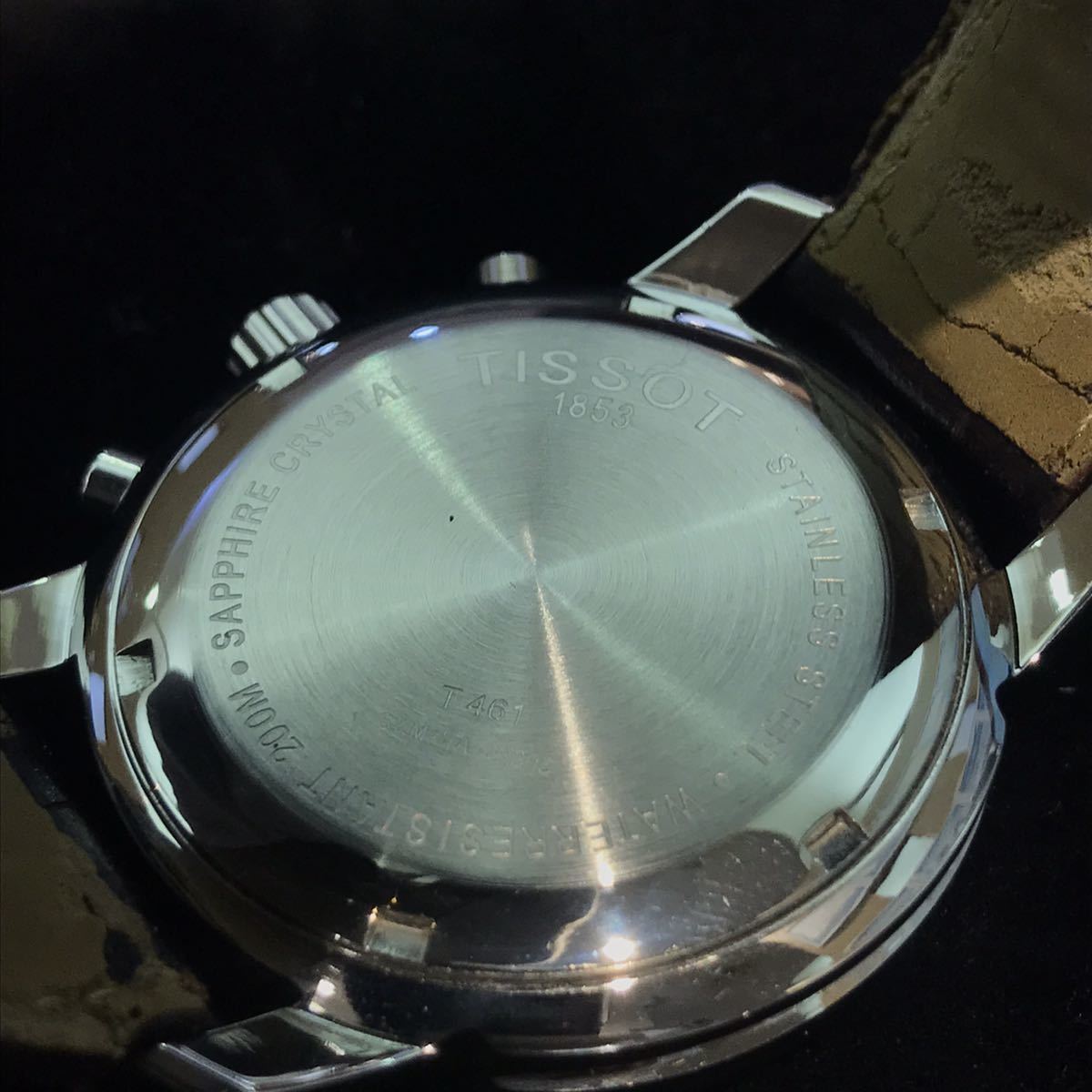 TISSOT】ティソ T461 クロノグラフ デイト 白文字盤 クォーツ 腕時計 