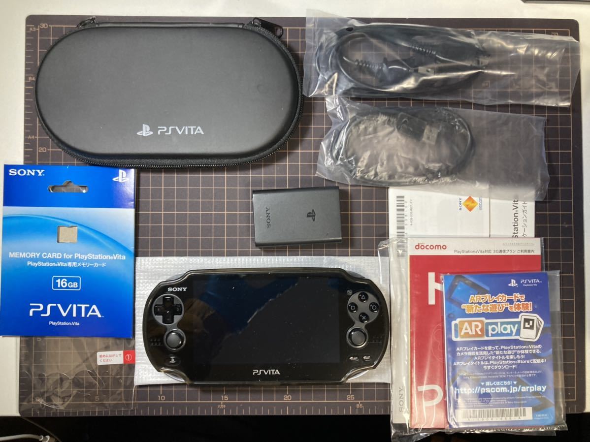 PlayStation Vita 3G/Wi-Fiモデル クリスタルブラック +etc メモリー