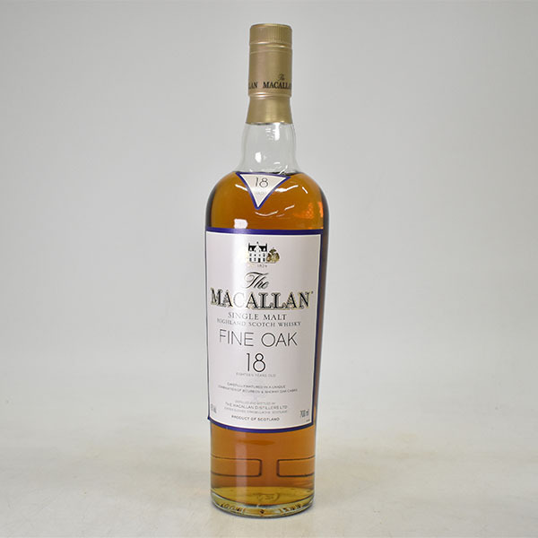 古酒☆ザ マッカラン 18年 ファインオーク ＊箱付 700ml 43% The 