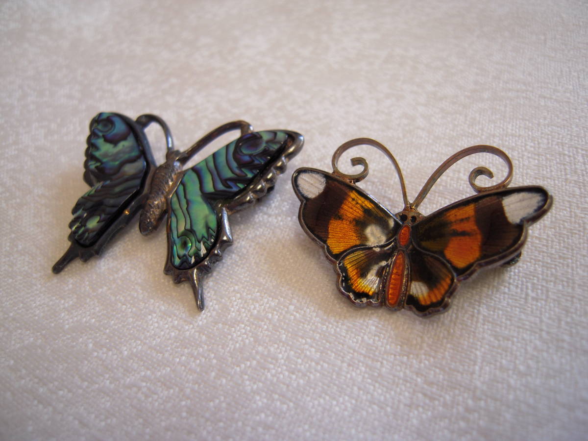 ビンテージ 蝶シルバーブローチ ノルウェーDavid Andersen デビッド