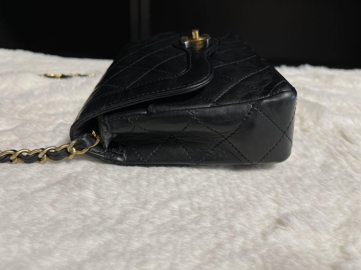 美品 シャネル CHANEL ミニマトラッセ ショルダーチェーンバッグ 