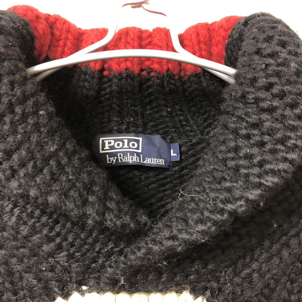 希少 Polo Ralph Lauren ハンドニットセーター L Ralph Lauren