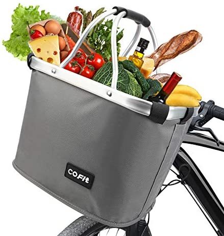 限定SALE，最新作 基本型グレー COFIT自転車バスケット 折りたたみカゴ 防水 取り付け簡単 脱着式多目的自転車用ハンドルカゴ ペット ショッピン(前カゴ)｜売買されたオークション情報、yahooの商品情報をアー 前カゴ