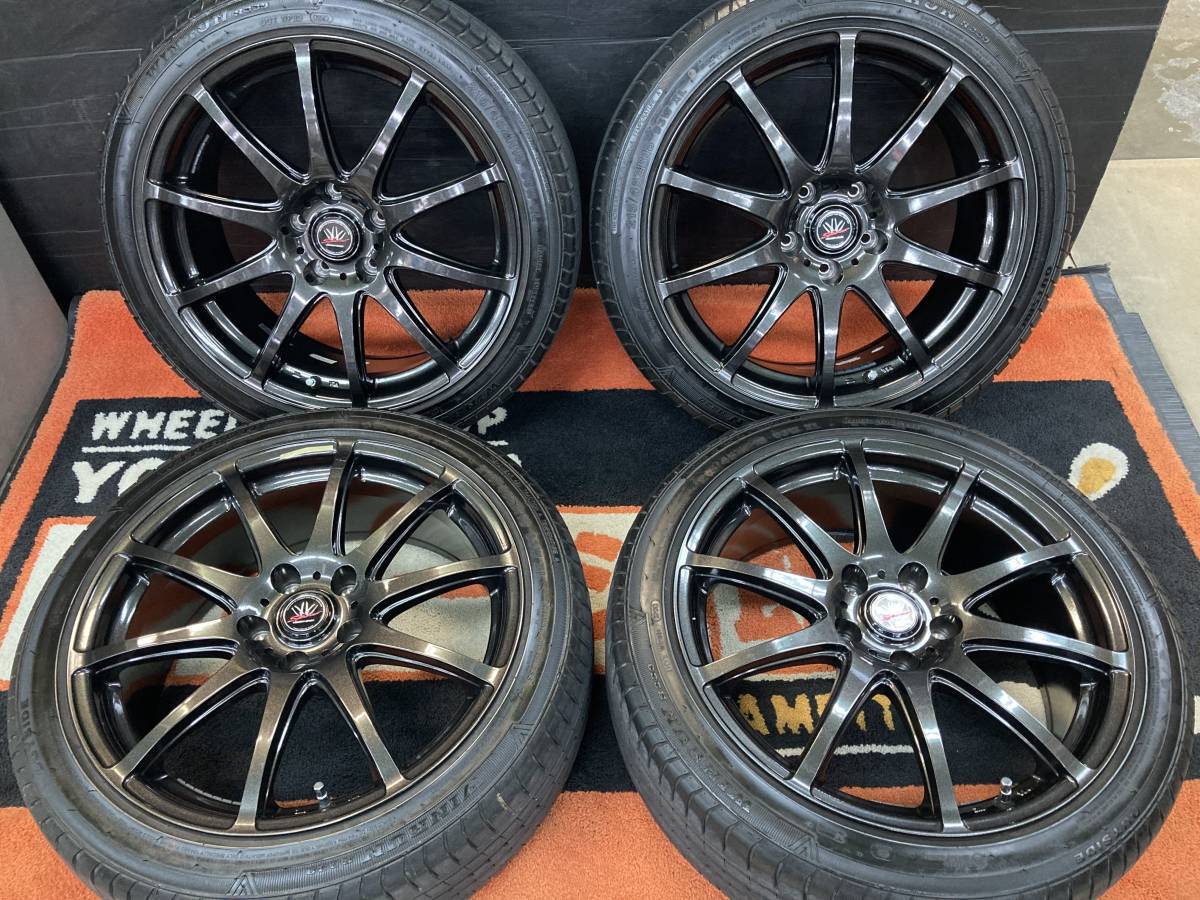 イヨーさん専用　18インチ　ロクサーニスポーツ　rs-10 アルミホイール LOXARNY ロクサーニ SPORT RS-10 中古ホイール 4本 7J 17インチ PCD114