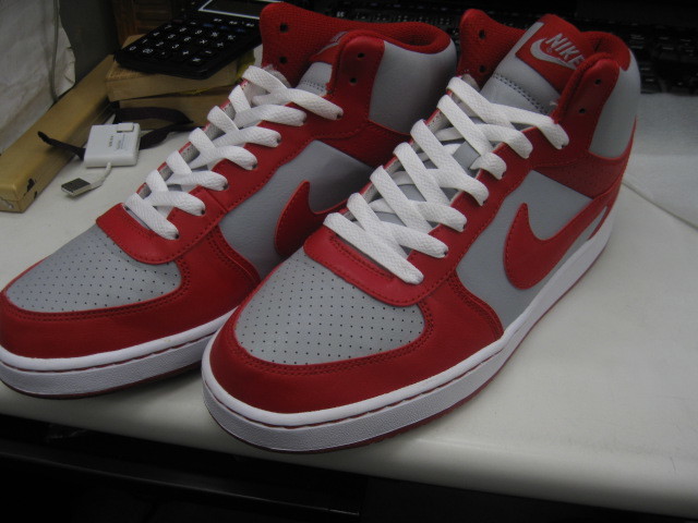 未使用 NIKE ダンク 27cm 赤 グレー　*28675 DUNK NIKE LOW HIGH 中古送料無料NIKE ロー（カラーグレー）の通販