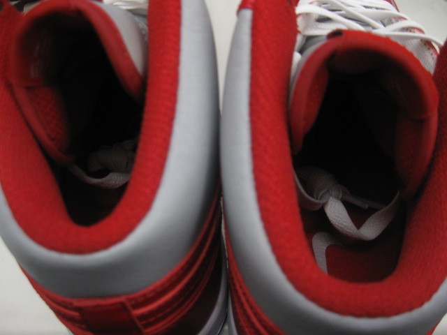 未使用 NIKE ダンク 27cm 赤 グレー　*28675 DUNK NIKE LOW HIGH 中古送料無料NIKE ロー（カラーグレー）の通販
