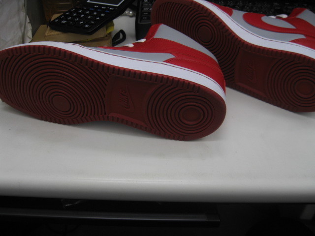 未使用 NIKE ダンク 27cm 赤 グレー　*28675 DUNK NIKE LOW HIGH 中古送料無料NIKE ロー（カラーグレー）の通販