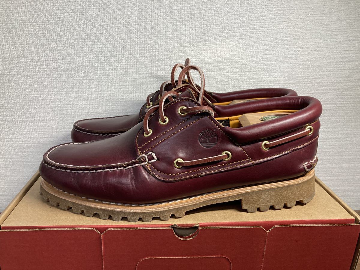 Timberland 3 Eye Classic Lug 28.5 バーガンディー　ティンバーランド モカシンシューズ スリーアイ