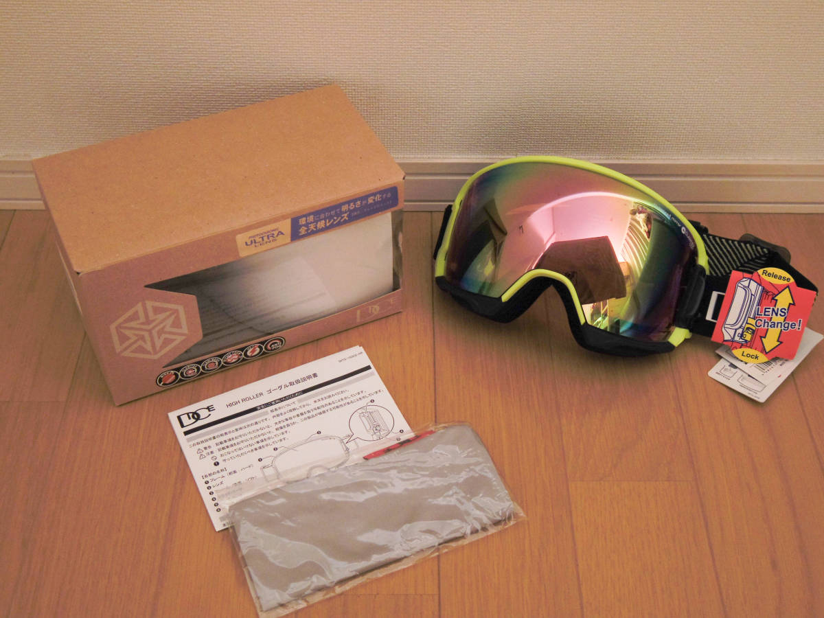 DICE | goggles snowboarding ゴーグル dice ダイススノーボーディングゴーグル ハイローラー カラー ROLLER HIGH HIGHROLLER｜DICE ダイス ダイススノーボーディング BLACK ultraの通販