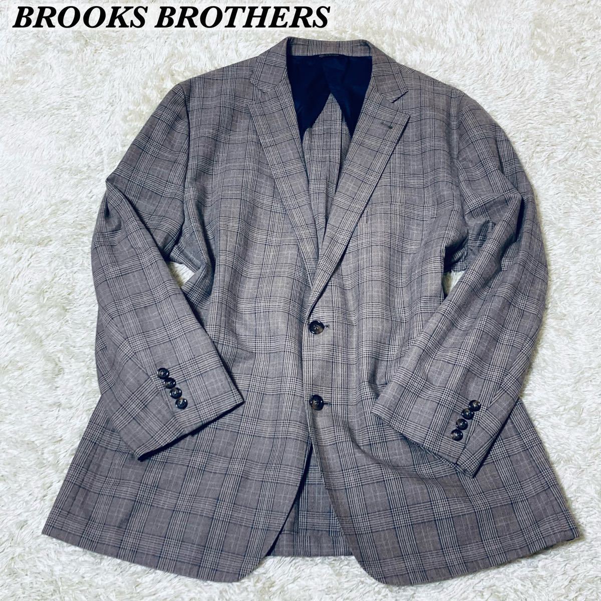 お得，2026 BROOKS BROTHERS ブルックスブラザーズ テーラードジャケット チェック 2B 3XL相当 コットン F.LLI ORMEZZANO イタリア製(ジャケット、上着)｜売買されたオークション情報、yahooの商品情報をアーカイ 男性用