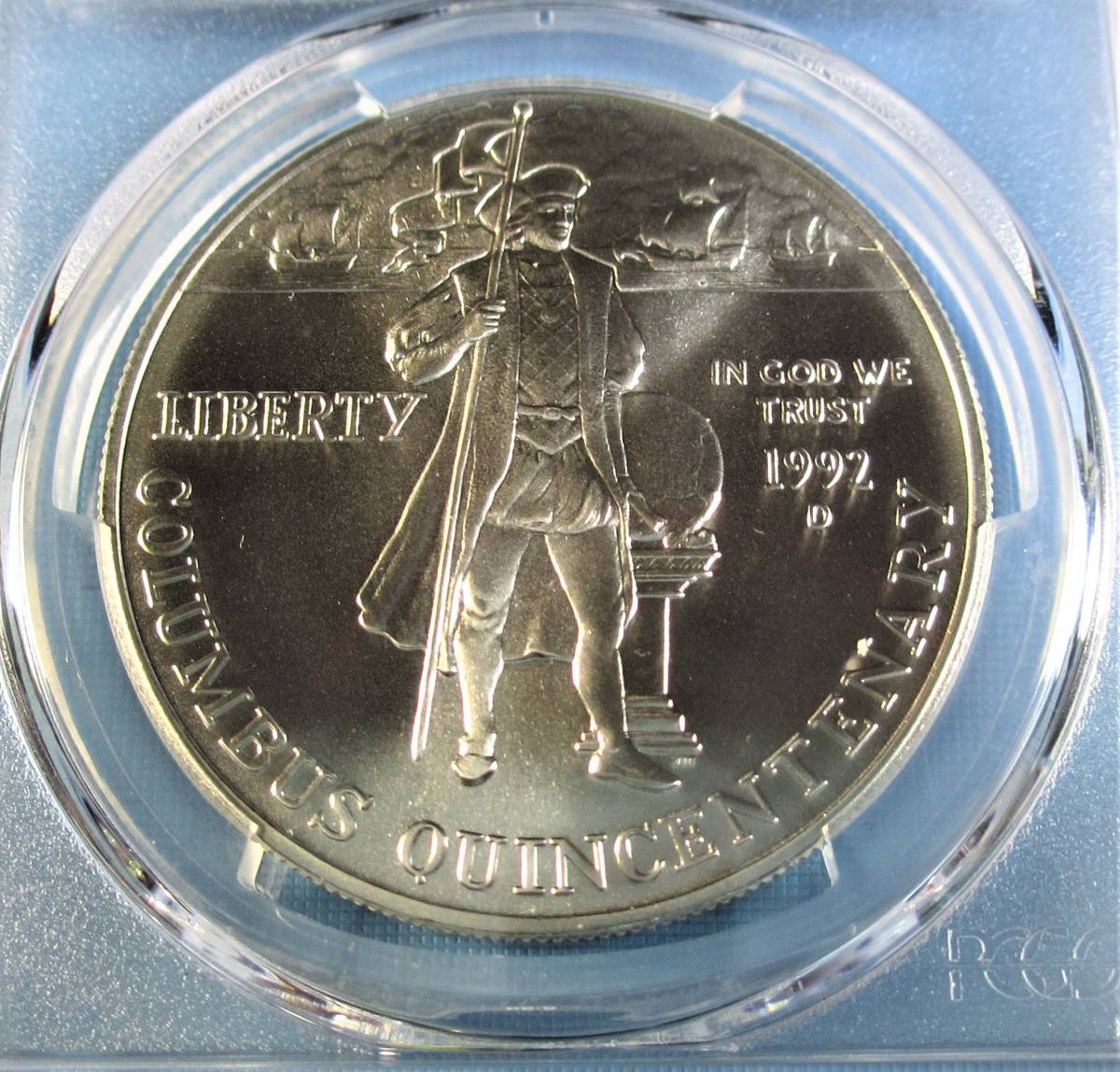 オンライン廉価 最高鑑定 1992-D コロンブス航海500年記念 1$ .900