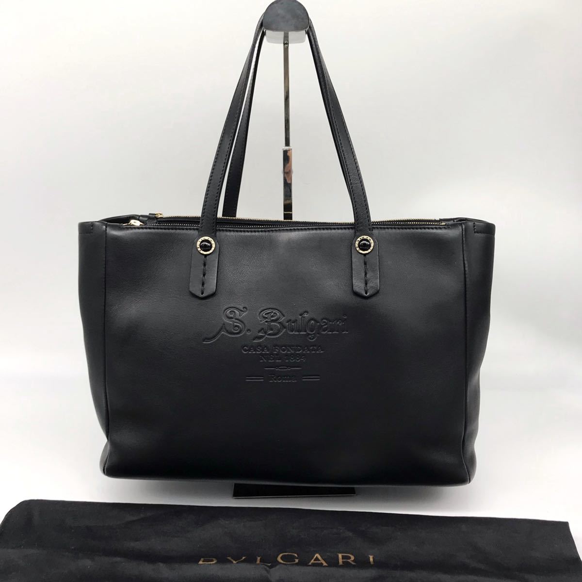 極美品 希少】ブルガリ トートバッグ コレツィオーネ BVLGARI レザー 