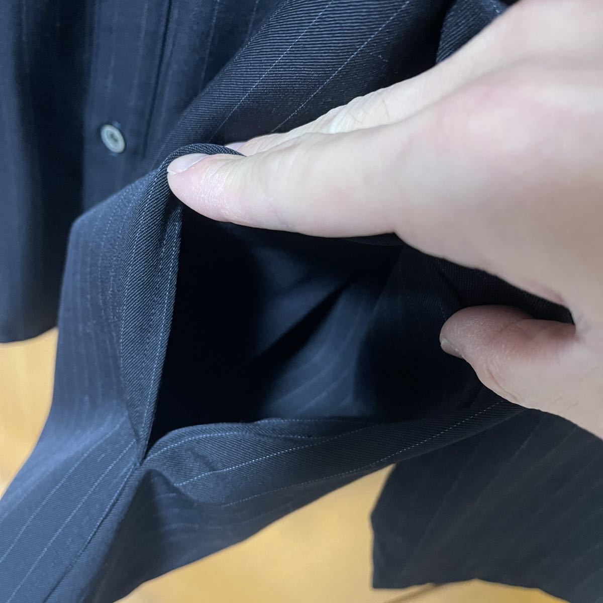 良品 GRAPHPAPER SELVAGE WOOL L/S BOX SHIRT - BLACK_ST グラフ